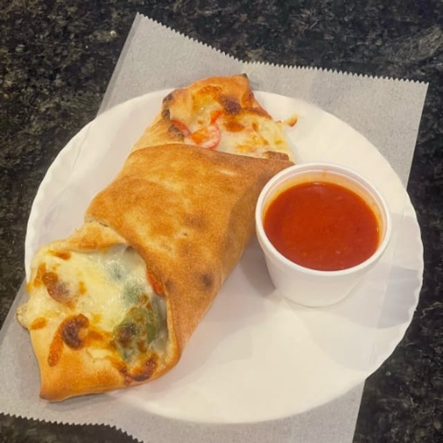 Sausage, Peppers & Onion Roll.